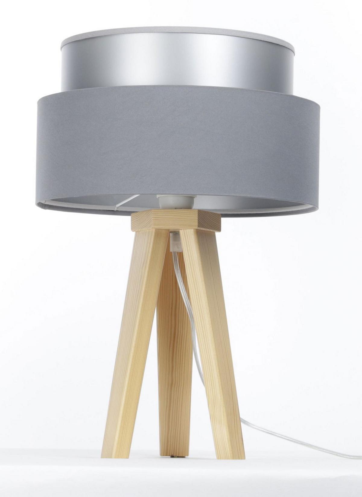 TISCHLAMPE Grau 30/45 cm - Silberfarben, Kunststoff (30/0.7/45cm) - ONZENO