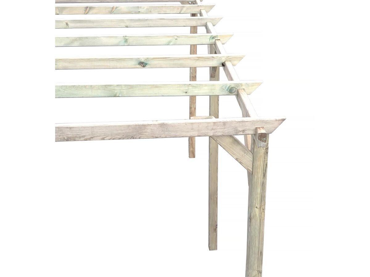 CARPORT AUTO sunny Braun - Braun, Holz (300/247/494cm) - Habitat Garten