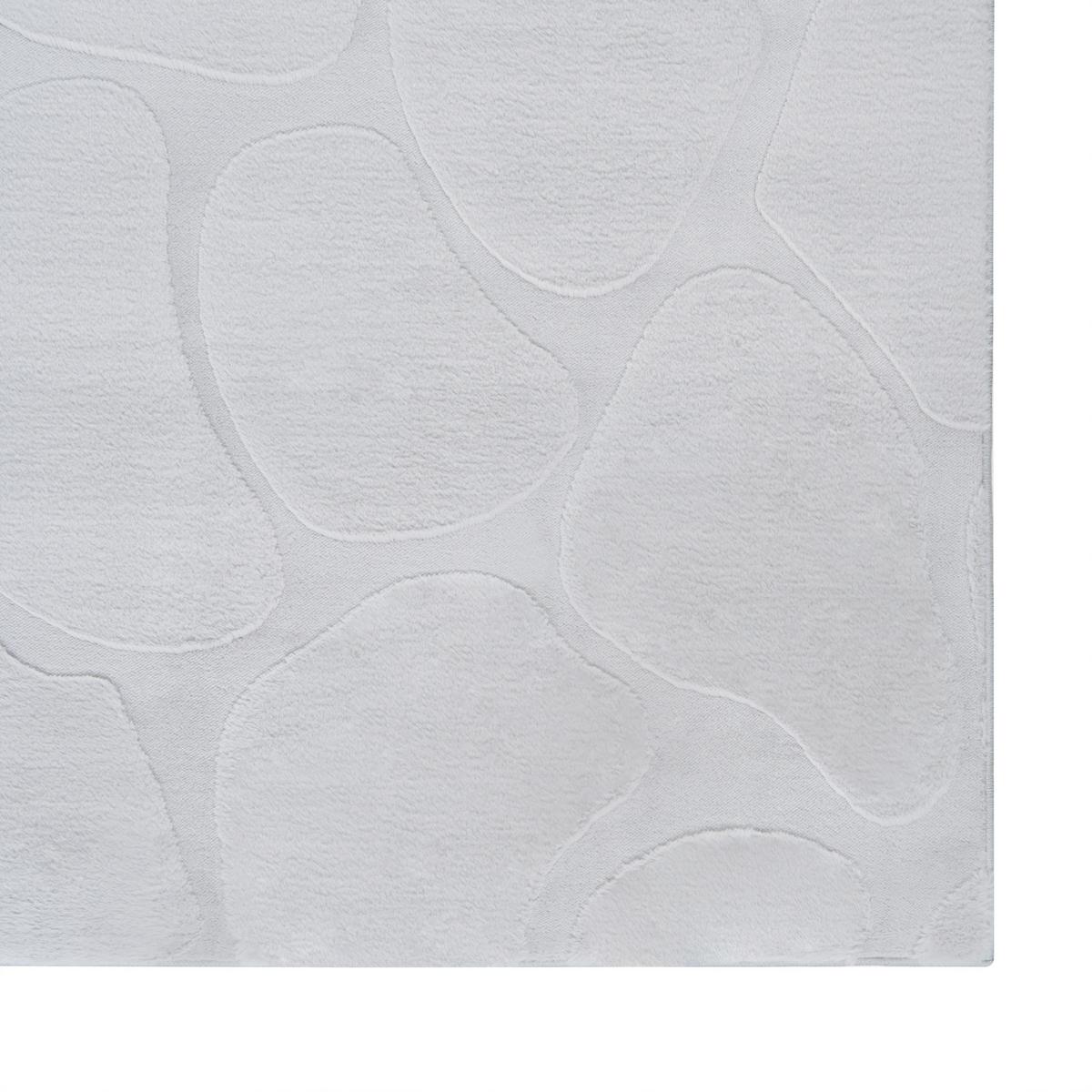 TEPPICH Hellgrau 160/160 cm Kawi - Hellgrau/Grau, Textil (160/160cm) - Beliani