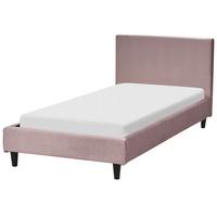 POLSTERBETT 90/200cm Rosa Fitou - Pink, Textil (90/200cm) - Beliani