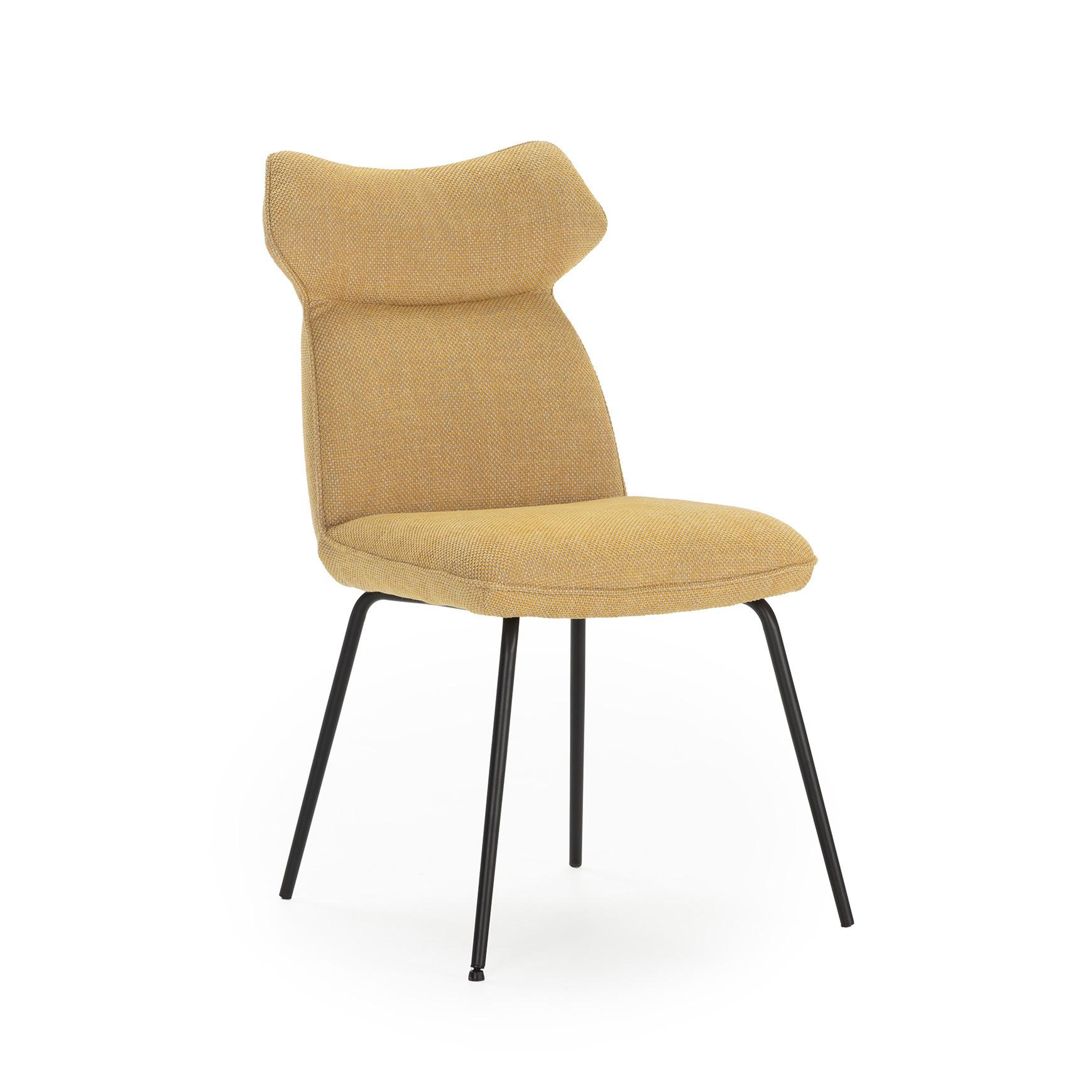 ESSZIMMERSTUHL Dara Gelb 47/65/51 cm 2er-Set - Gelb, Textil (65/51/47cm) - Calicosy