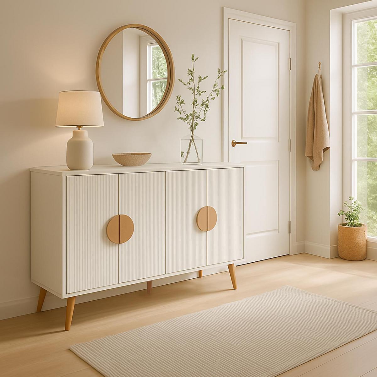 SIDEBOARD Weiß - Weiß, Holz (150/88/40cm) - MCW