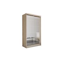 SCHWEBETÜRENSCHRANK FIORELLA 150/216/61 cm 2-türig mit Spiegel Sonoma Eiche - Sonoma Eiche, Holzwerkstoff (150/216/61cm) - MASSENO