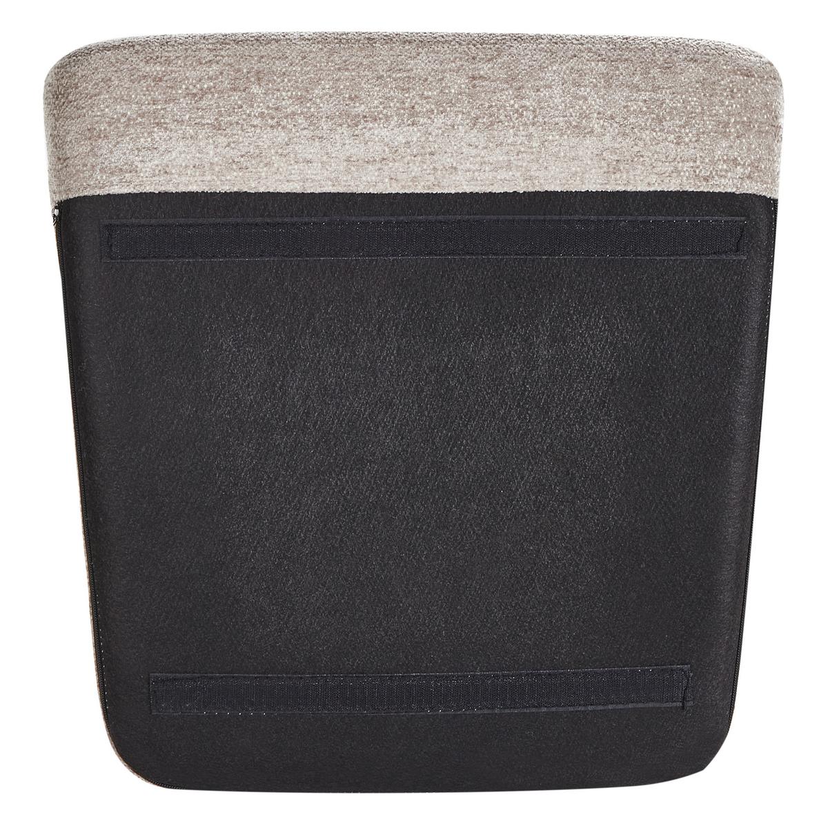 SCHAUKELSTUHL Taupe Kvelia - Taupe/Schwarz, Textil (67/106/92cm) - Beliani