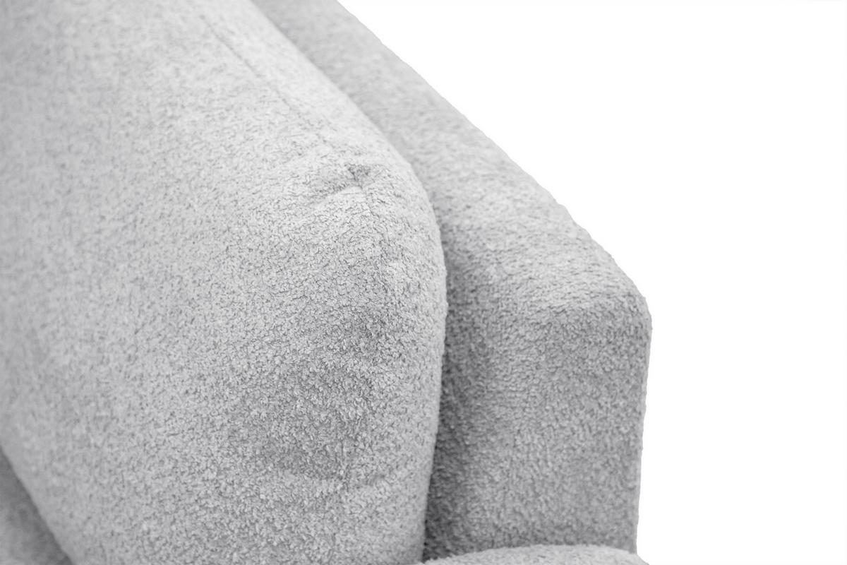 SOFA FEBE 2-Sitzer, hellgrau - Hellgrau/Schwarz, Holz/Textil (160/82/96cm) - Wozimo
