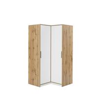DREHTÜRENSCHRANK SION 108,5/200/57,5 cm 2-türig Eiche Wotan - Eiche Wotan/Weiß, Holzwerkstoff (108.5/200/57.5cm) - MASSENO