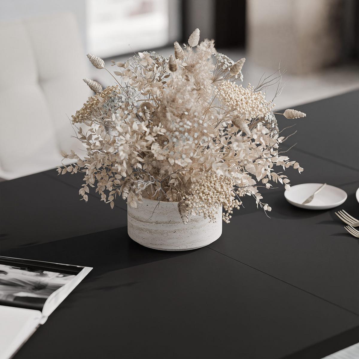 AUSZIEHTISCH XANDRO 140/80/76 cm mit Metallgestell, Weiß / Schwarz - Schwarz/Weiß, Holzwerkstoff/Metall (80/140/76cm) - Idohome
