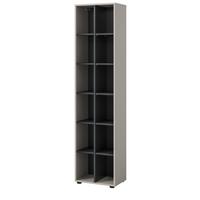REGAL Kaschmir, schwarz 45 cm, Standregal mit 12 Fächern - Kaschmir/Schwarz, Holzwerkstoff/Kunststoff (45/192/35cm) - Inn.Furn
