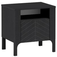 NACHTTISCH Lume mit einer Tür, 54 cm, schwarz - Schwarz, Holzwerkstoff (54/57/40.5cm) - Beautysofa