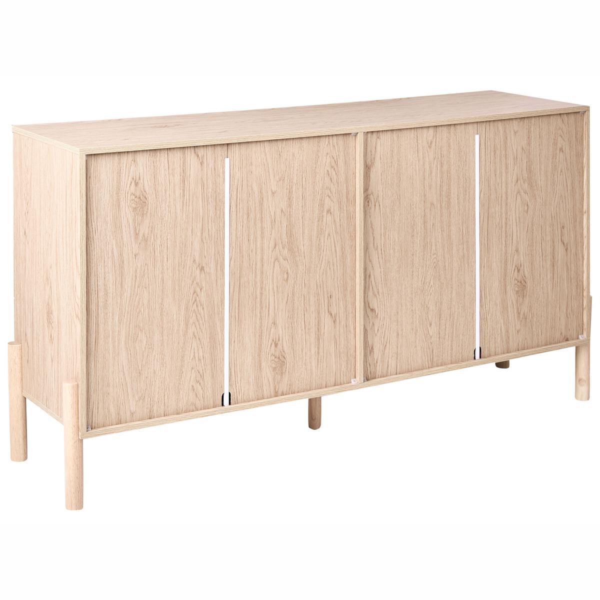 KOMMODE mit 6 Schubladen Hellbraun Collins - Hellbraun, Holzwerkstoff (156/86/46cm) - Beliani