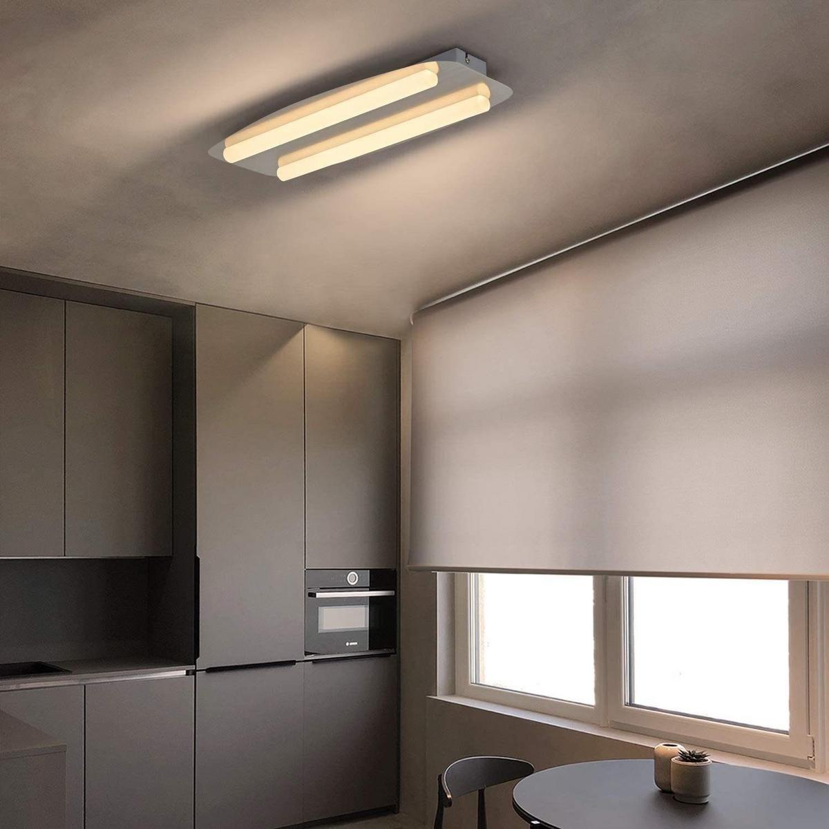 LED-DECKENLEUCHTE Ursula 48/19/6 cm - Grau, Metall (48/19/6cm) - Nettlife