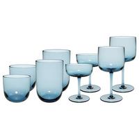KOMPLETT-GLÄSER-SET Like Glass Ice 8-tlg. - Blau, Glas - like.Villeroy & Boch