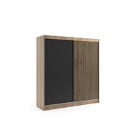 KLEIDERSCHRANK VILAN mit Lamel - 200 cm - Sonoma Eiche|Eiche Wotan - Eiche Wotan/Sonoma Eiche, Holzwerkstoff (200/215/61cm) - ALTDECOR