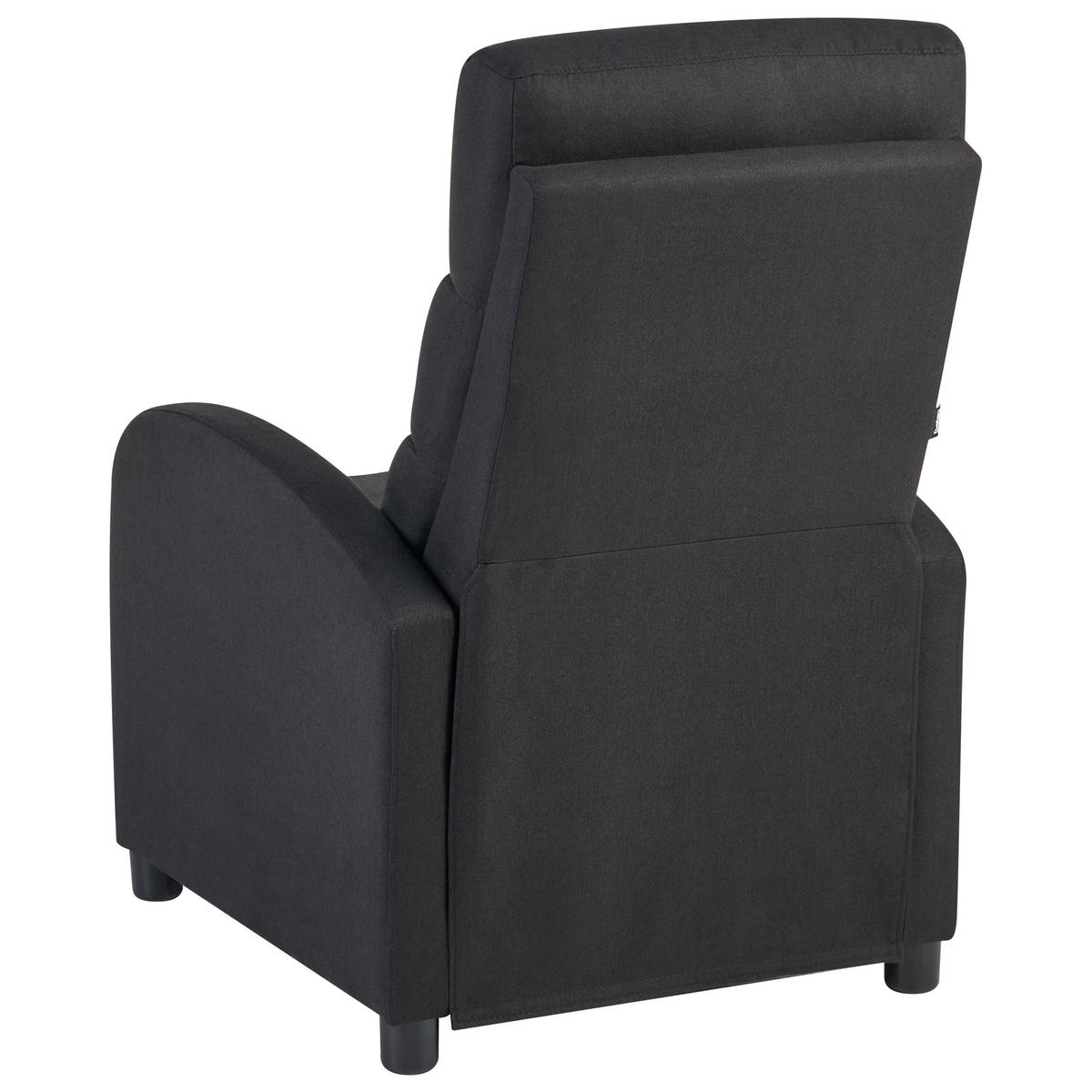 FERNSEHSESSEL Stoff Schwarz Otus - Schwarz, Textil (67/75/89cm) - Beliani