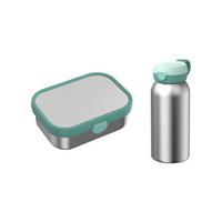 EDELSTAHL-LUNCHSET Campus Cool Mint 2-tlg. - Mintgrün, Kunststoff/Metall (2/2/2cm) - Mepal