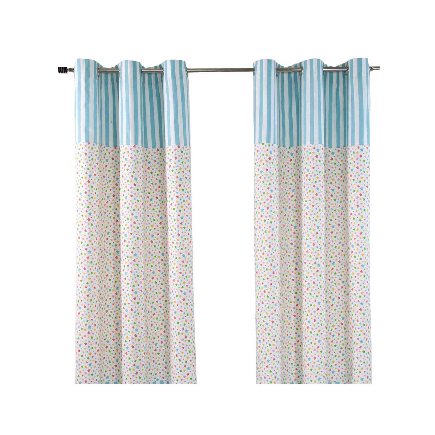 ÖSENVORHANG Sterne blickdicht 2er-Set, 137/182 cm - Multicolor, Textil (137/182cm) - Homescapes