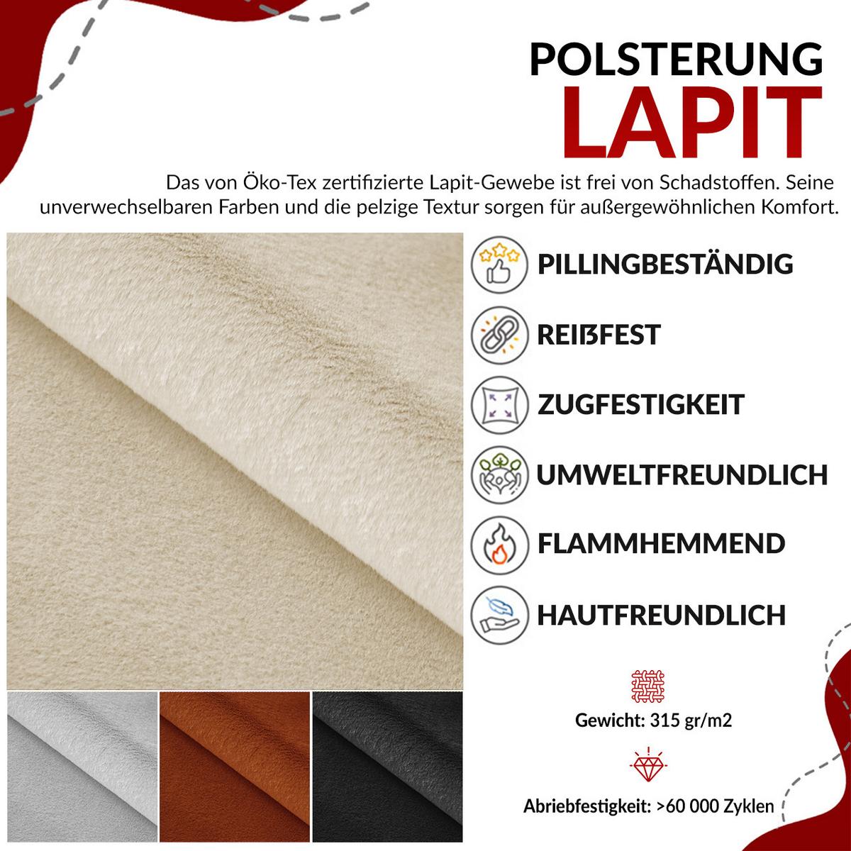 BOXSPRINGBETT NIRA KING 160/200 Hellgrau Plüsch - H3 - Hellgrau, Holz/Textil (160/200cm) - MKS