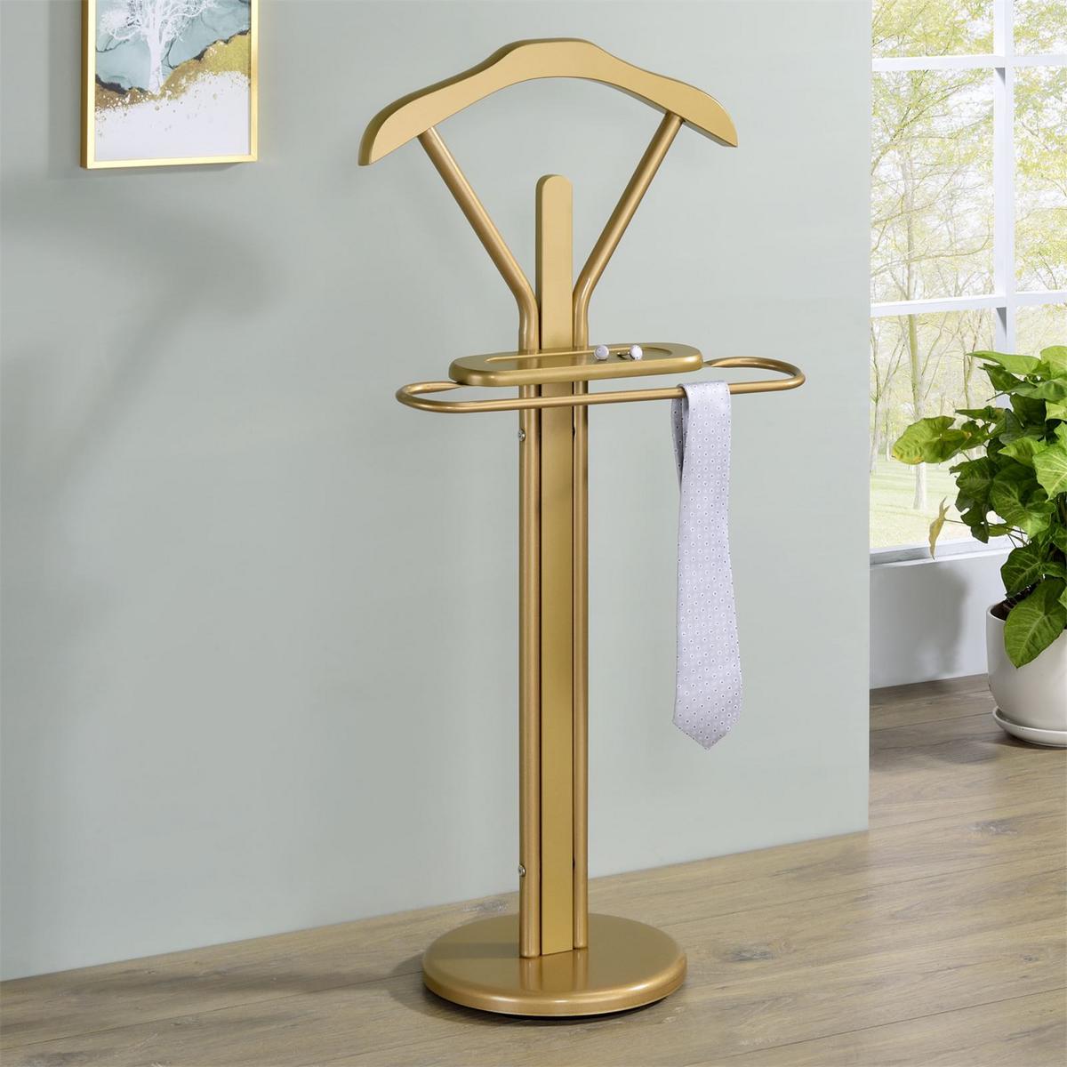 HERRENDIENER FABIO gold - Goldfarben, Metall (45/108/30cm) - IDIMEX