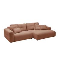 ECKSOFA MIKA Braun Cord - Schwarz/Braun, Kunststoff/Textil (276/167cm) - KAWOLA