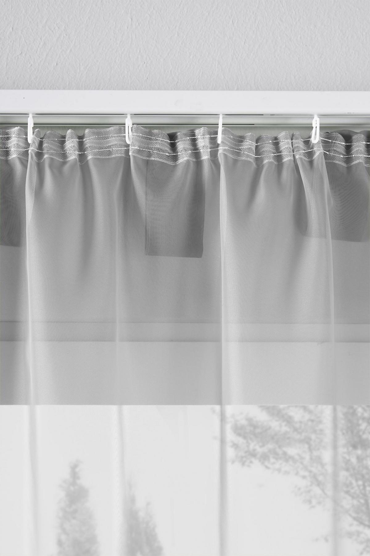 SCHLAUFENGARDINEN Voile 2er Set 175x140 cm Grau - Grau, Textil (140/175cm) - Gardinenbox.eu