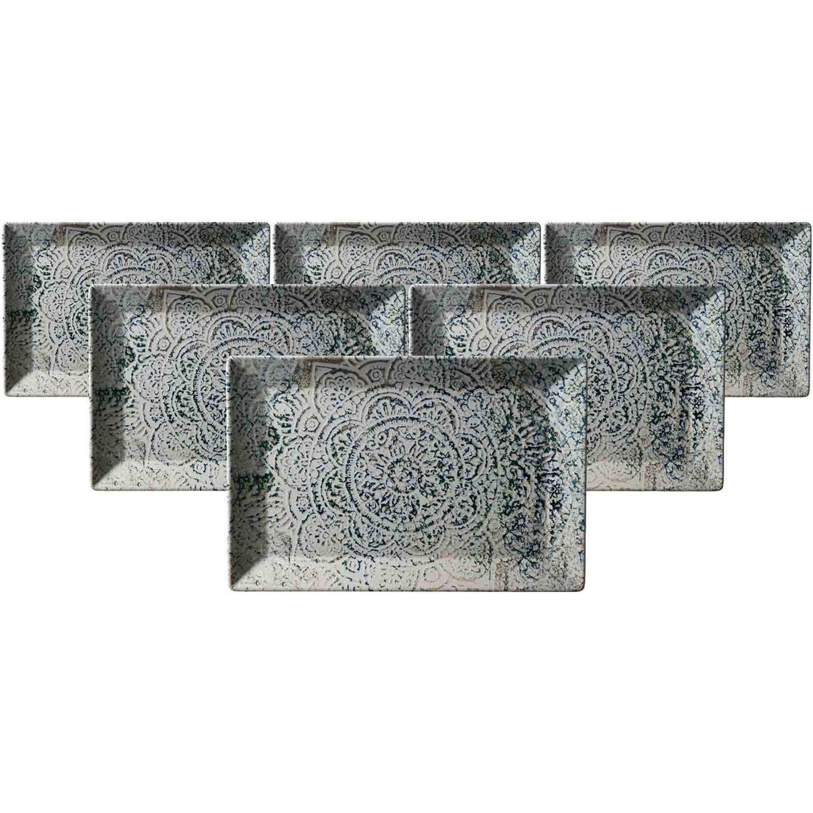 SERVIERPLATTEN Luigi bunt 34 x 23 cm 6er Set - Multicolor, Keramik (23/3/34cm) - Ritzenhoff Breker
