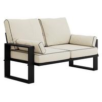 LOUNGESOFA Elba 2 Sitzer - Beige - Beige, Textil (150/90/87cm) - MKS
