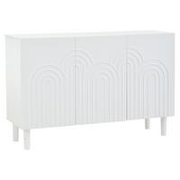 SIDEBOARD 120 cm in Weiß Kommode mit 3 Designtüren & verstellbaren Fächern - Weiß, Holzwerkstoff (120/79/39cm) - Urban Meuble