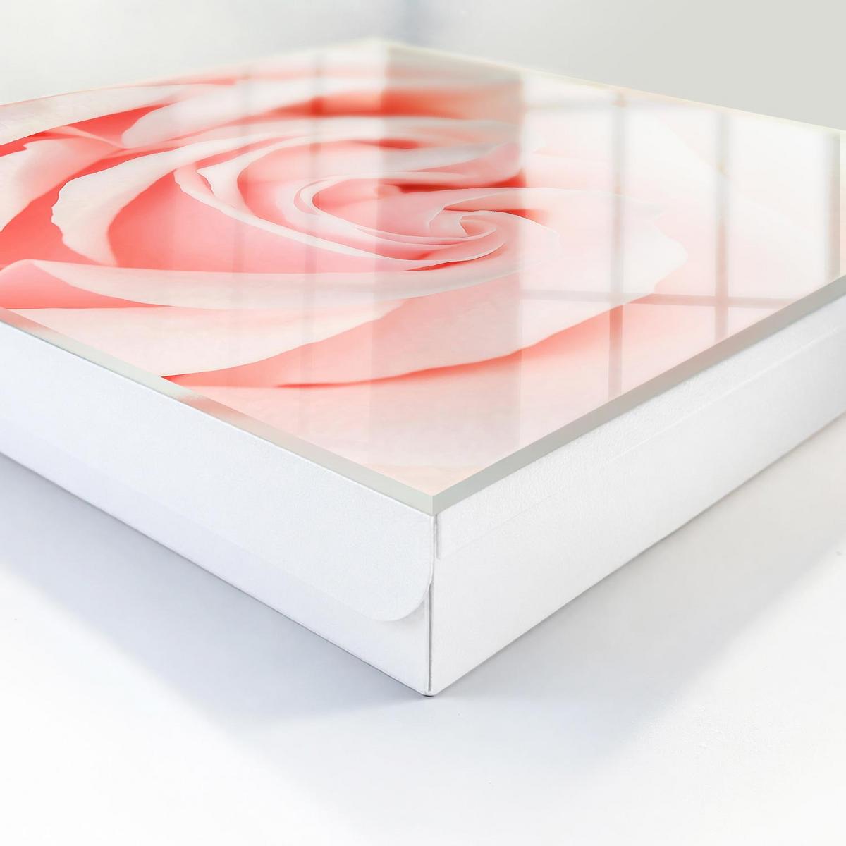SCHLÜSSELBOX Weiß 30x30 cm – Türöffnung nach rechts - Romantische Rose - Pink, Metall (30/30/5cm) - TULUP