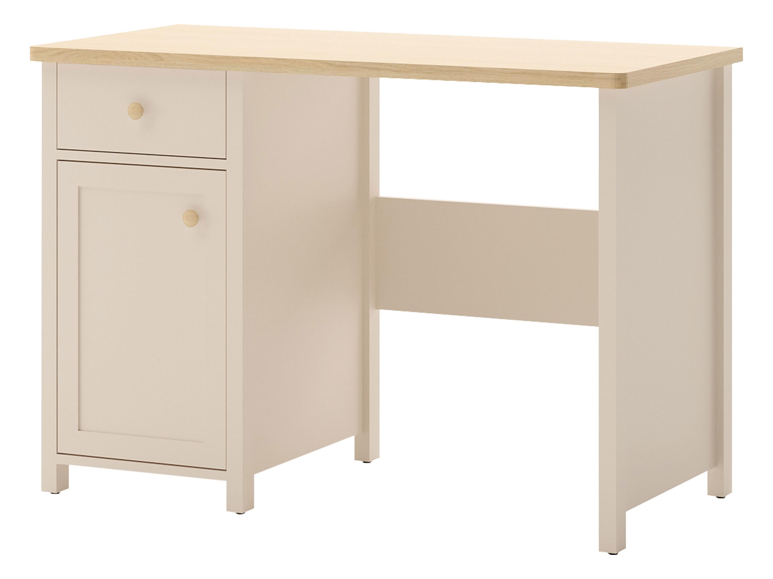 SCHREIBTISCH Story 1D1S SO03 - Sandfarben/Goldfarben, Holzwerkstoff/Kunststoff (110/52/77cm) - MIRJAN24