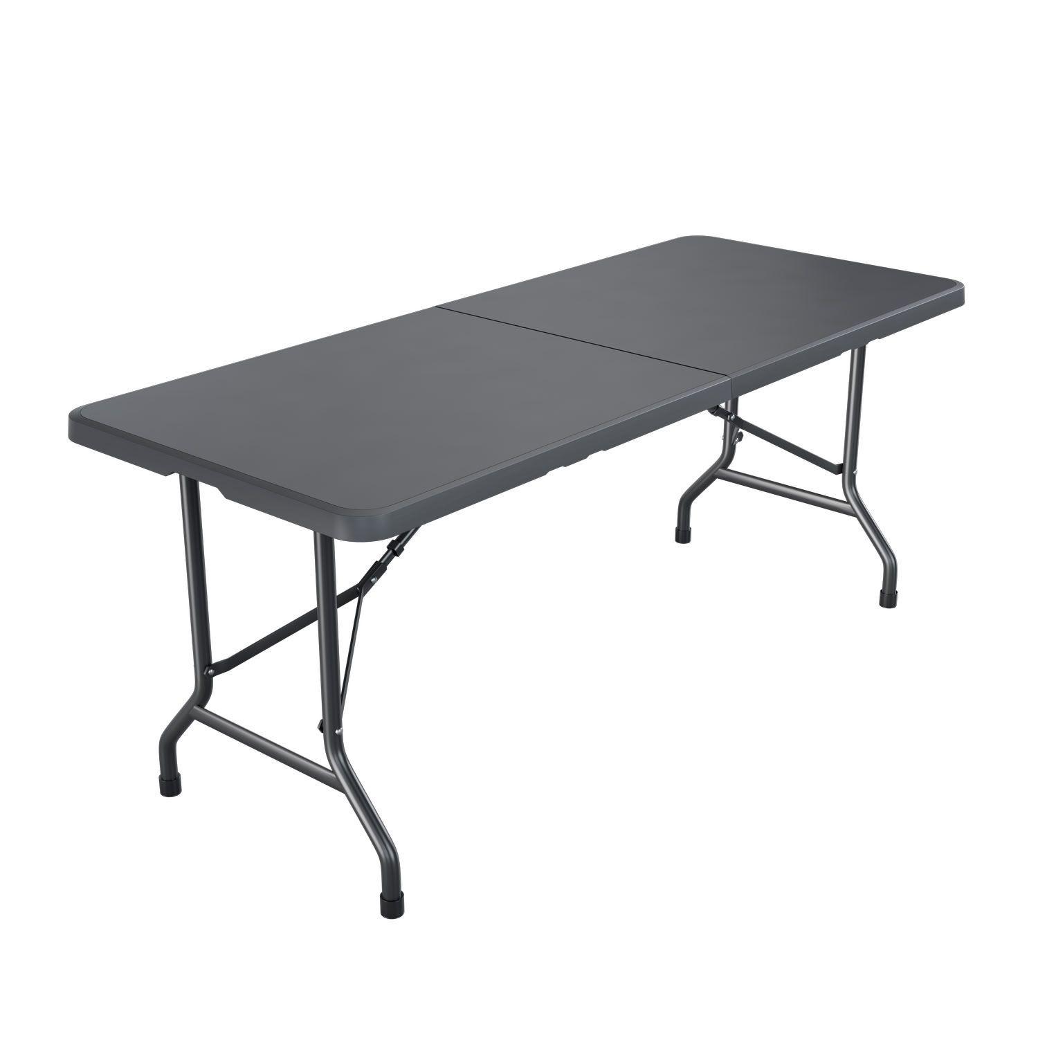 GARTENTISCH Easyfold klappbar anthrazit - Anthrazit, Kunststoff (180/74/74cm) - Juskys
