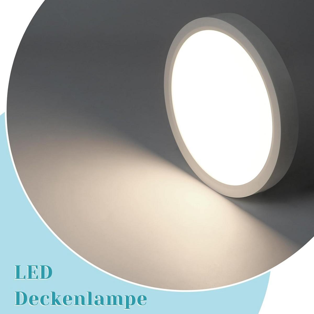 LED-DECKENLEUCHTE Dorian 18/18/2.4 cm - Weiß, Kunststoff (18/18/2.4cm) - ZMH