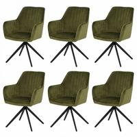 ESSZIMMERSTUHL Olive 6er-Set - Olivgrün/Grün, Textil (57/85/60cm) - MCW