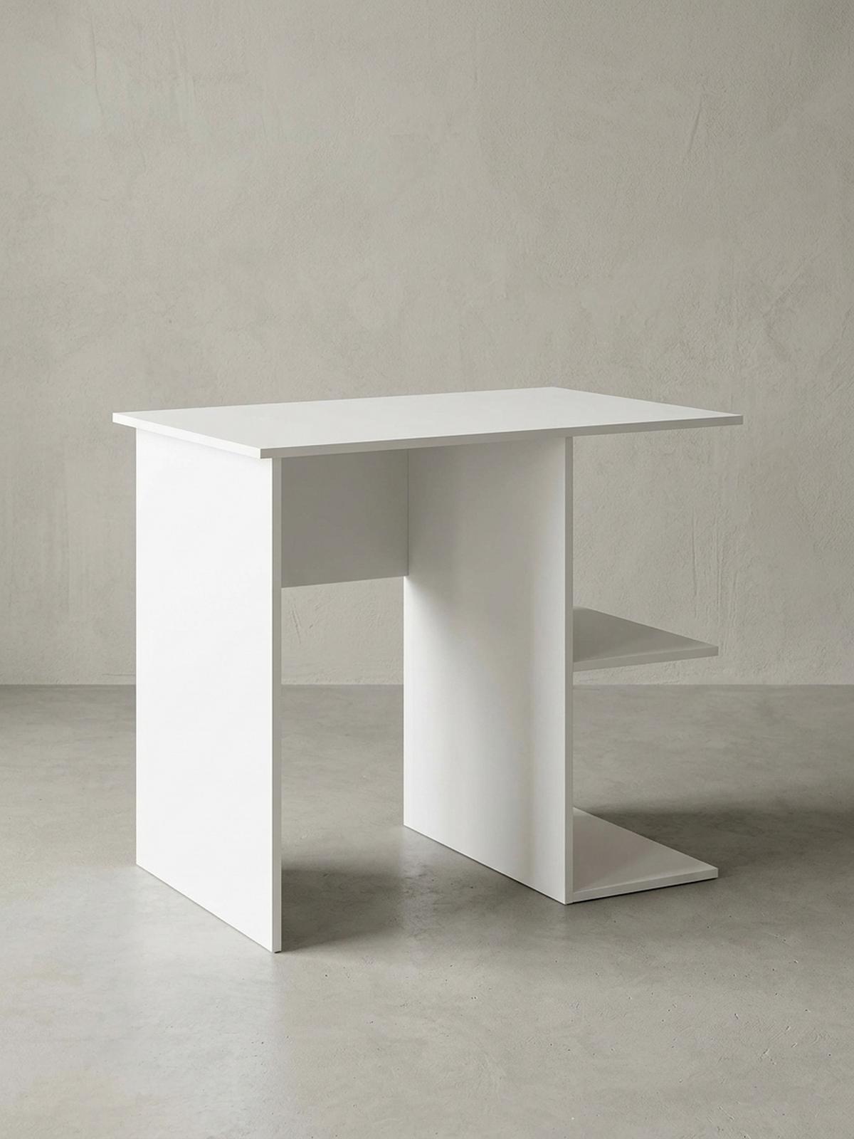 SCHREIBTISCH – großzügige Fläche, mit Aufbewahrung, Spanplatte, modern - Weiß, Holz (60/82/76cm) - KADIMA DESIGN