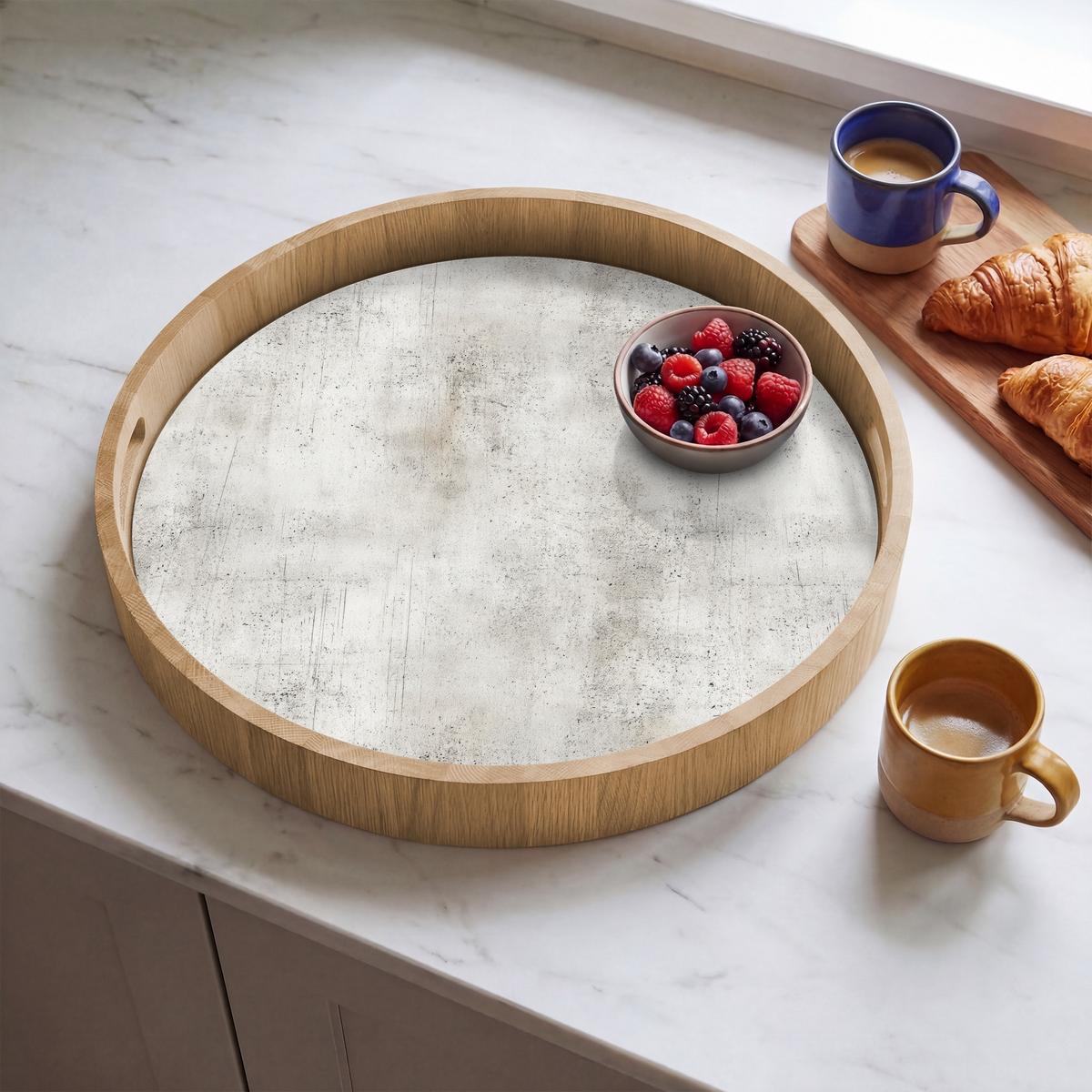 TABLETT Grau - Beton - Verwittert 50x50 cm - Hellgrau, Holz (50/5/5cm) - OnlyWow