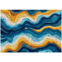 FOTOTAPETE Abstrakt Marmor Blau 368x254 cm - Multicolor, Papier (368/254cm) - Wallarena
