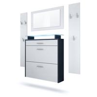 GARDEROBE Malea Fronten in Weiß matt - Weiß, Holzwerkstoff (180/180/23cm) - Vladon