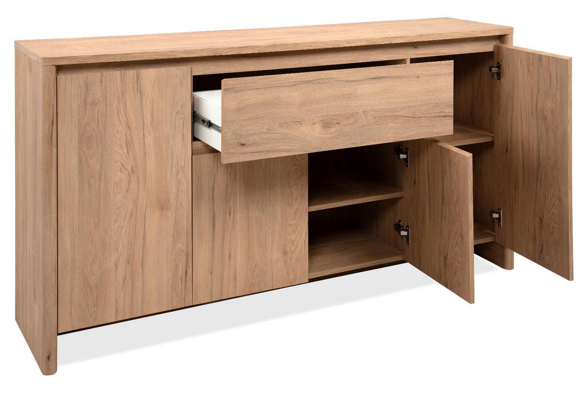 SIDEBOARD Hickory Walnuss 164 x 85 cm, Kommode mit viel Stauraum - Walnussfarben, Holzwerkstoff (164/85/40cm) - Furn.Design