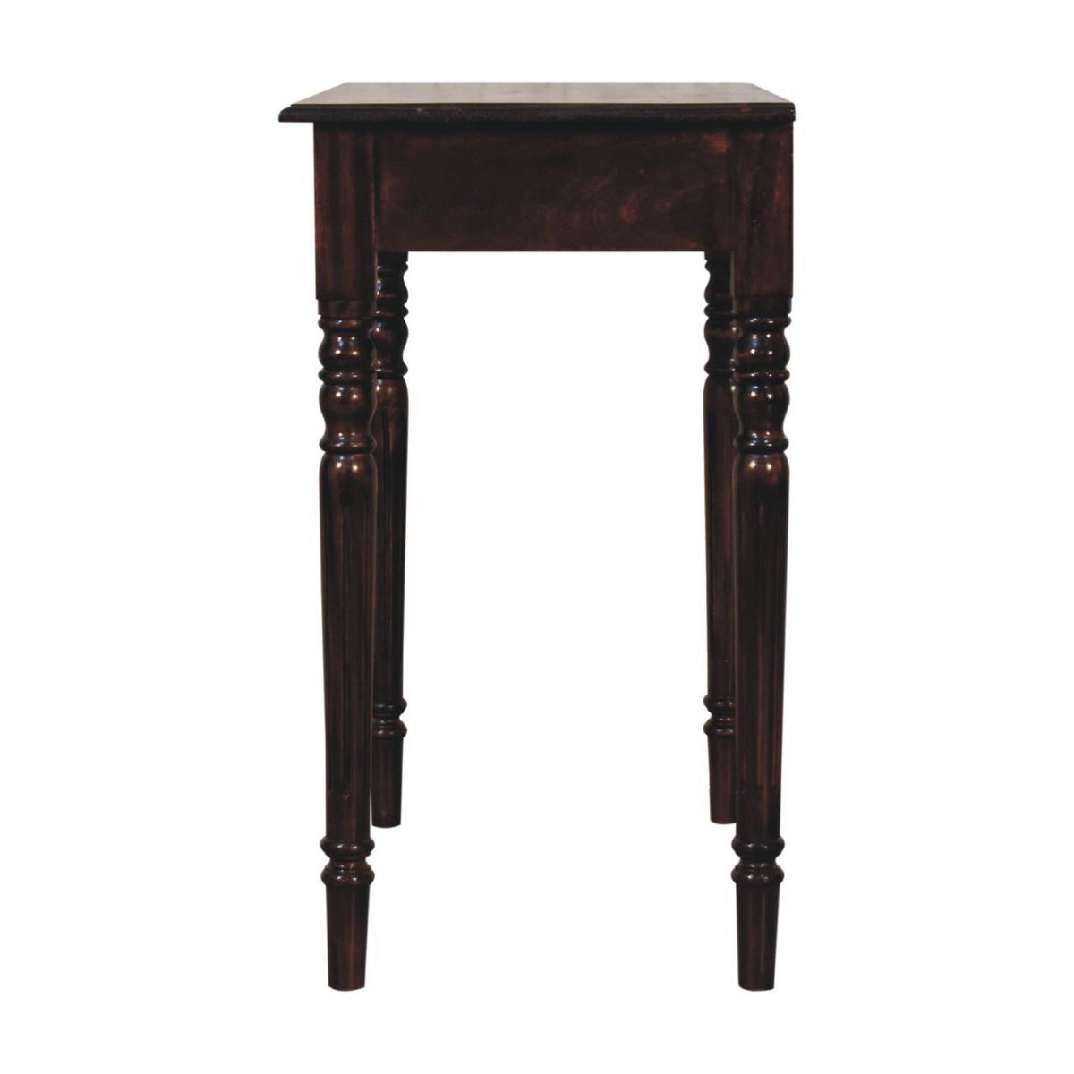 SCHREIBTISCH mit California-Walnuss-Finish, 1 Schublade, 4 nordische Beine. - Dunkelbraun, Holz (80/45/78cm) - Artisan Furniture