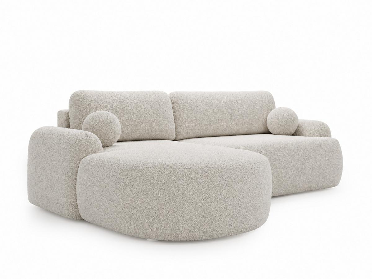 ECKSOFA Aurio weiß Links - Weiß, Holz/Textil (177/261cm) - Graingold