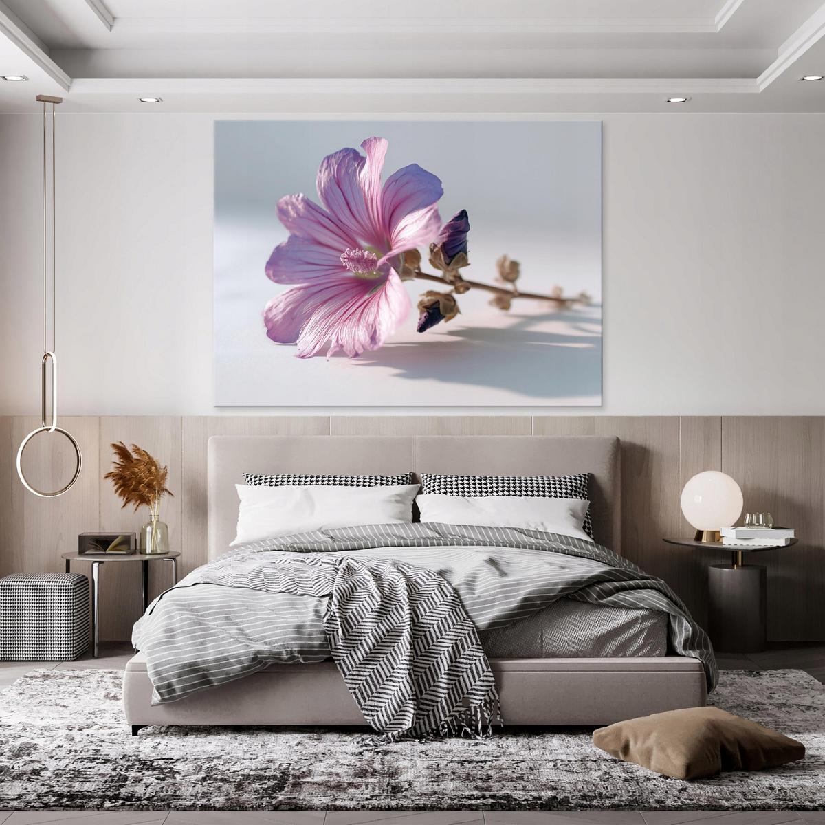 LEINWANDBILD Blumen Natur Rosa 60x40 cm - Multicolor, Holzwerkstoff (60/40cm) - Wallarena