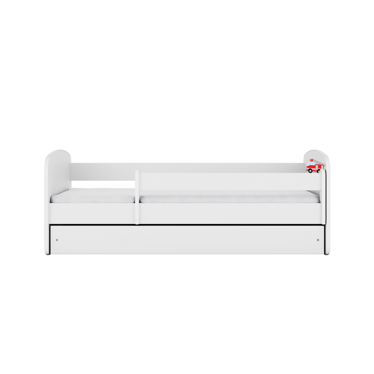 KINDERBETT Löschzug mit Schublade 180/80 90/61/184 - Weiß, Holzwerkstoff (80/180cm) - RAUMHIRSCH FURNITURE
