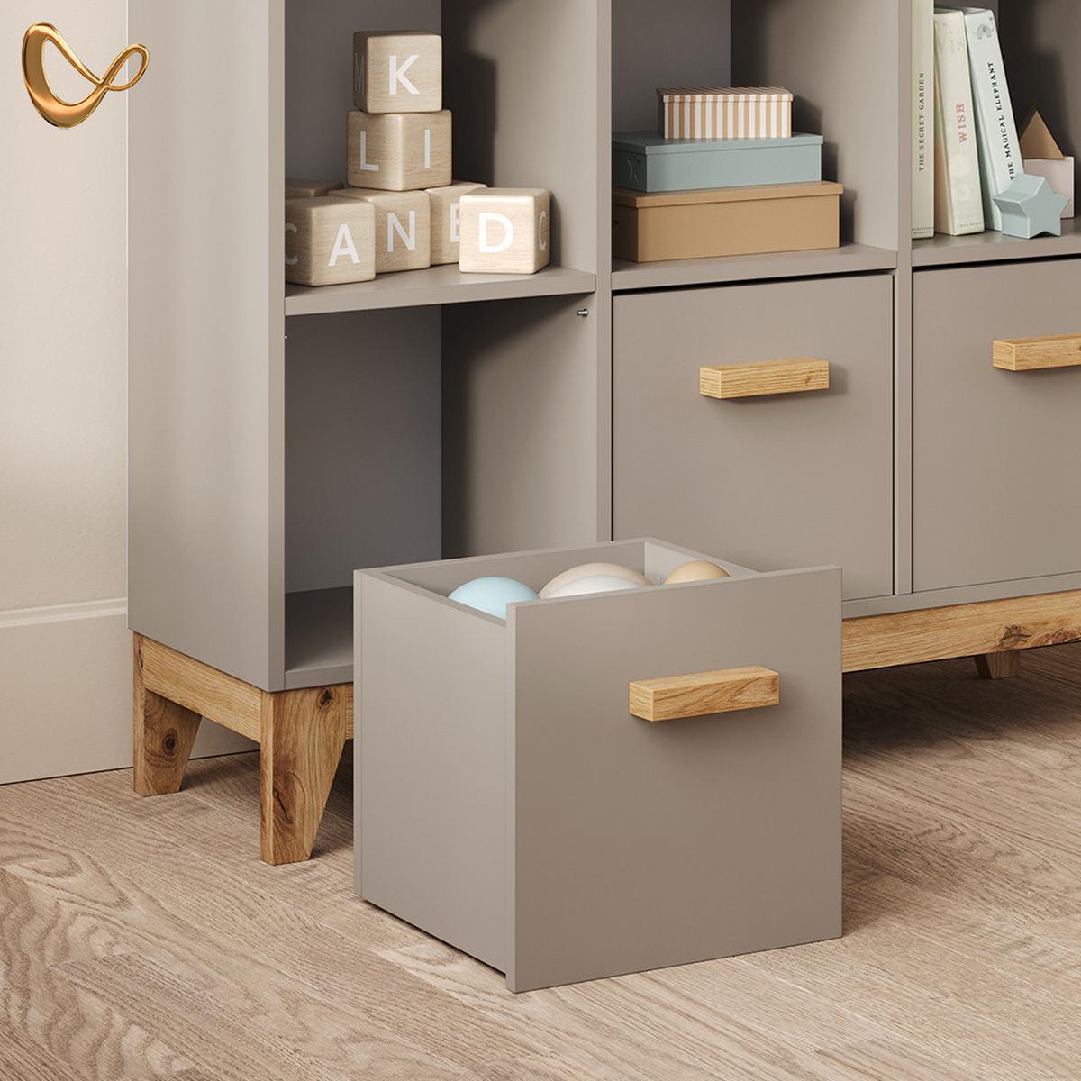 KINDERREGAL Mailo Cashmere/Artisan 98.4 x 113.4 cm - Kaschmir/Eiche Artisan, Holzwerkstoff (98.4/113.4/32.6cm) - Livinity®