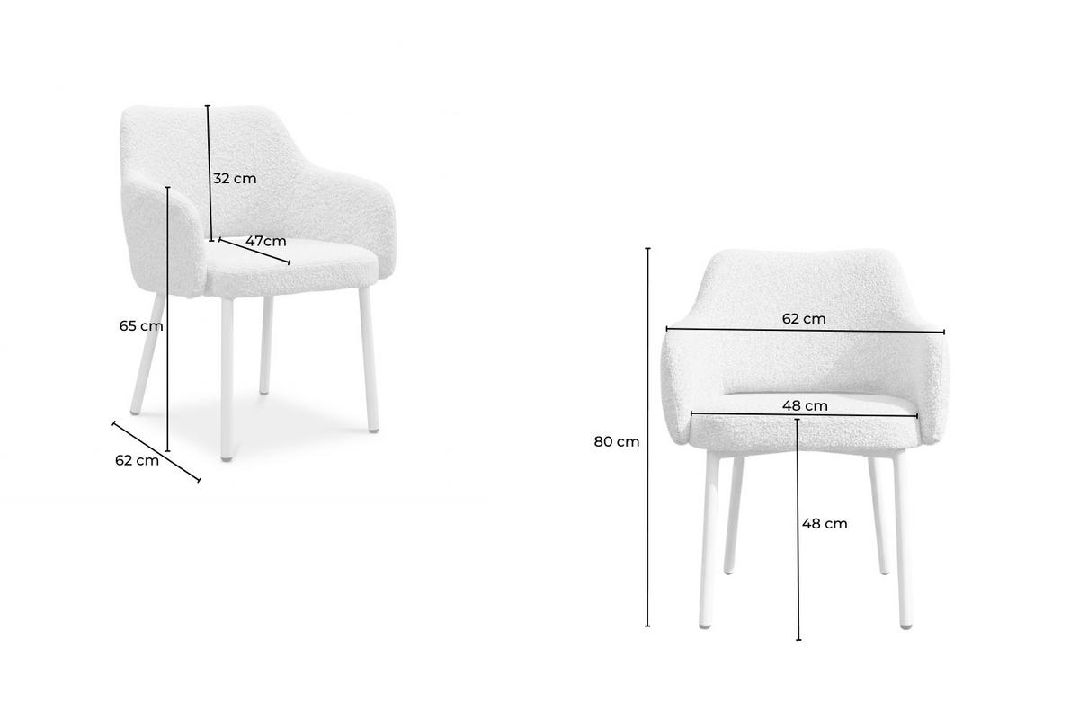 GARTENSTUHL AMUR Cremeweiß SOLENZO Flachgewebe (1er-Set) - Creme, Textil (62/80/62cm) - KAWOLA