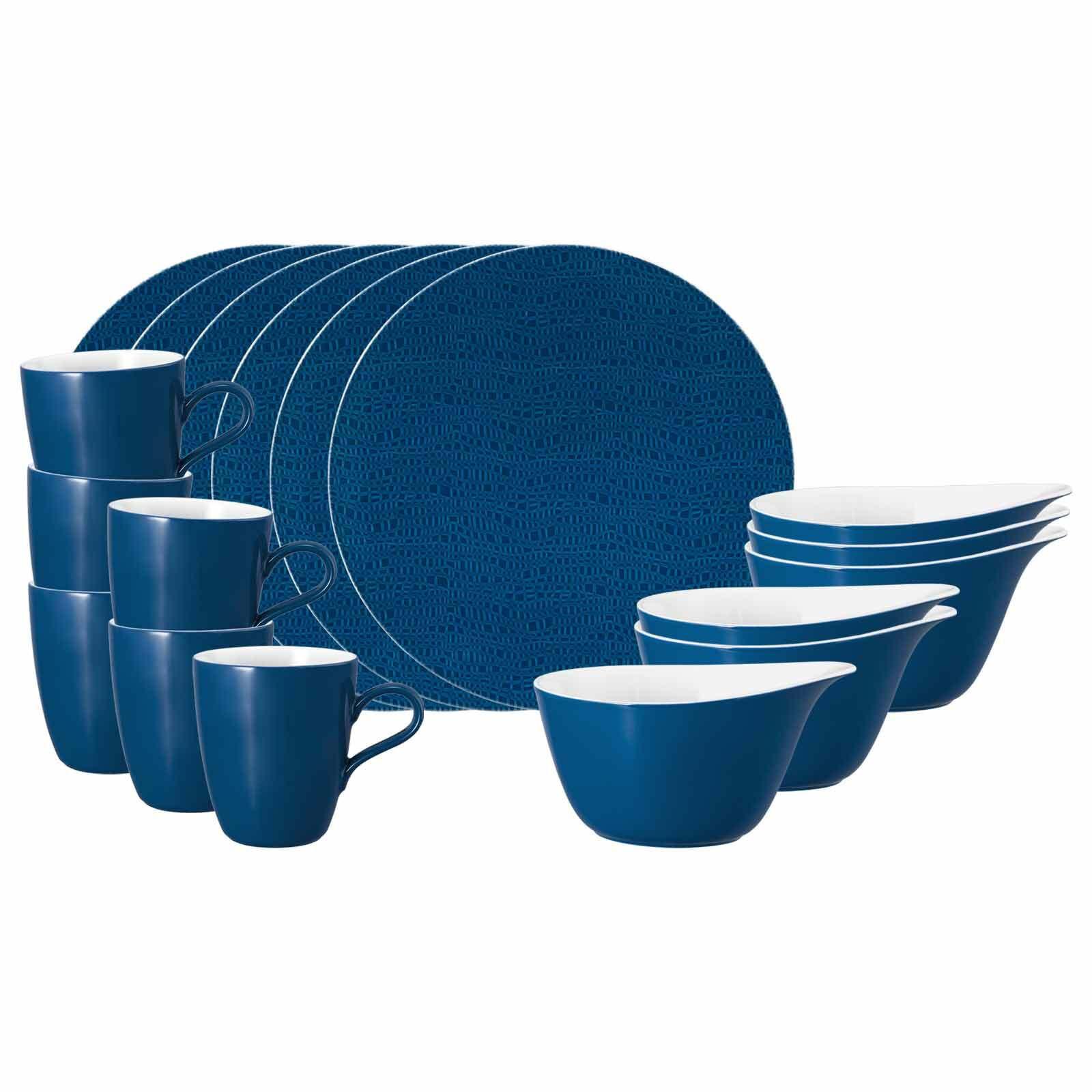 FRÜHSTÜCKS-SET Life Fashion Classic Blue 18-tlg. - Blau, Keramik (2/2/2cm) - Seltmann Weiden