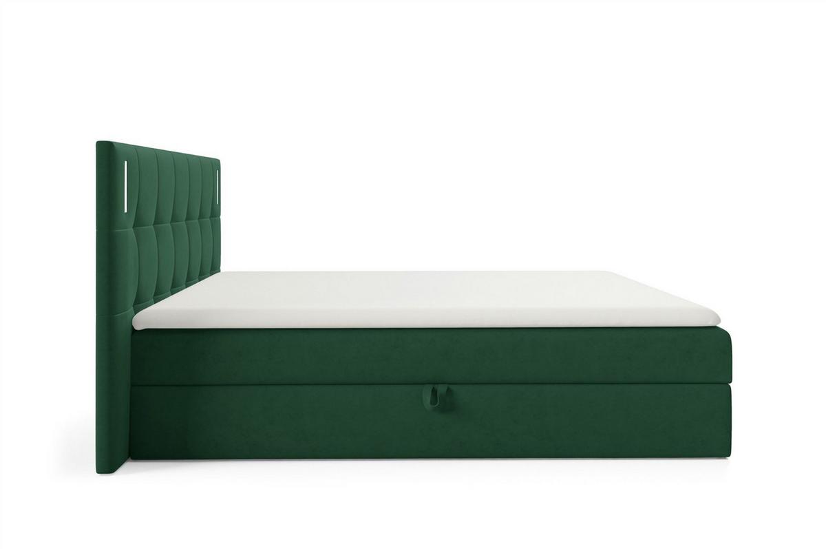 BOXBETT Martim Premium - Grün, Holzwerkstoff/Textil (160/200cm) - Fun Möbel