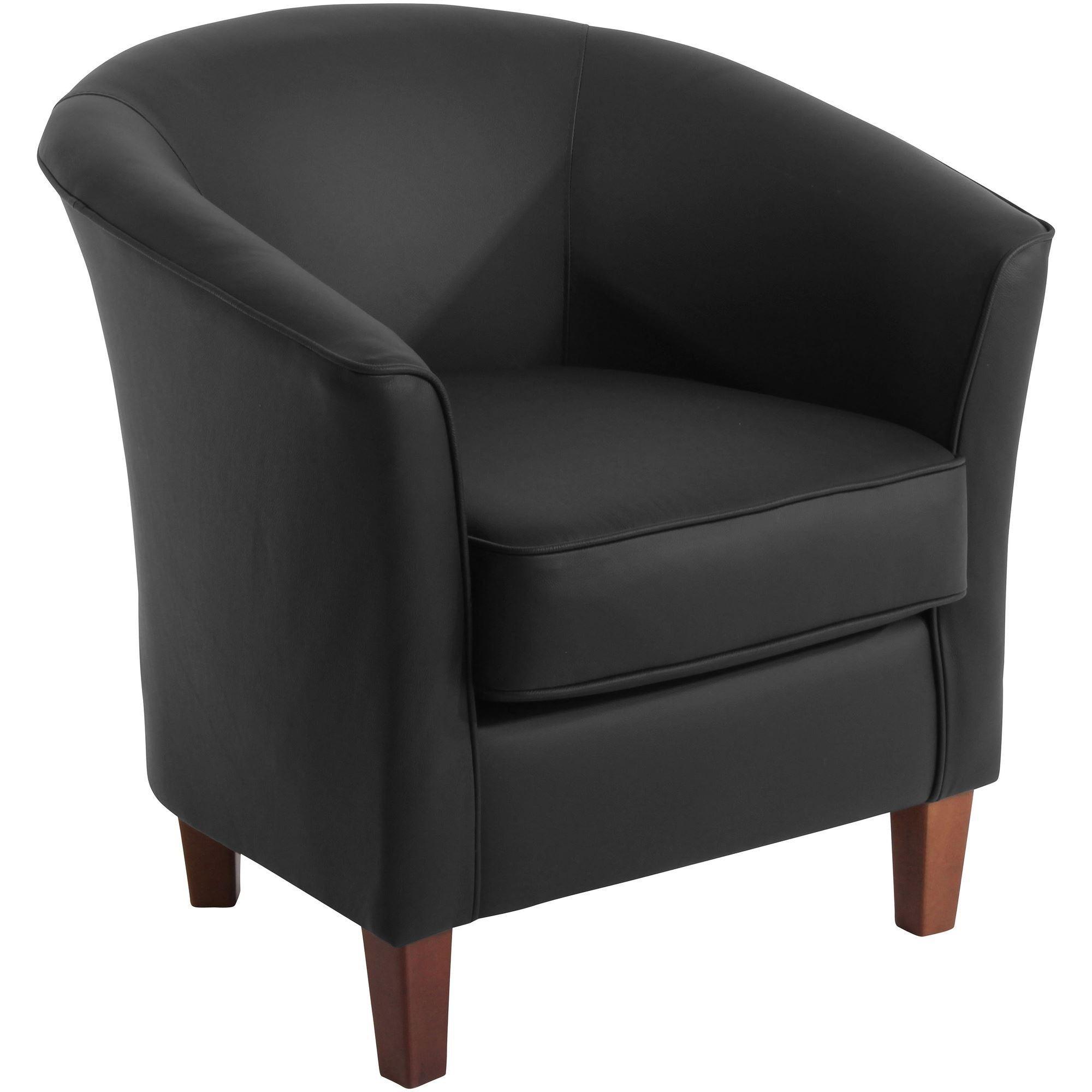 SESSEL Karine Bezug pigmentiertes Nappaleder Buche nussbaum dunkel / schwarz - Schwarz, Kunststoff (70/74/70cm) - 58aufmkessel