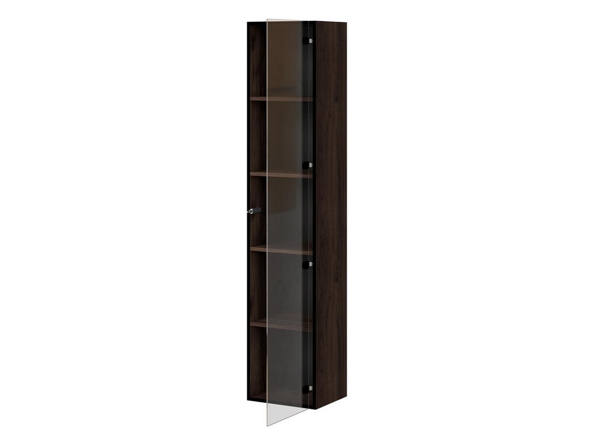 GLASVITRINE Govi Bis - Nussbaumfarben, Holzwerkstoff (35/168/31cm) - MIRJAN24