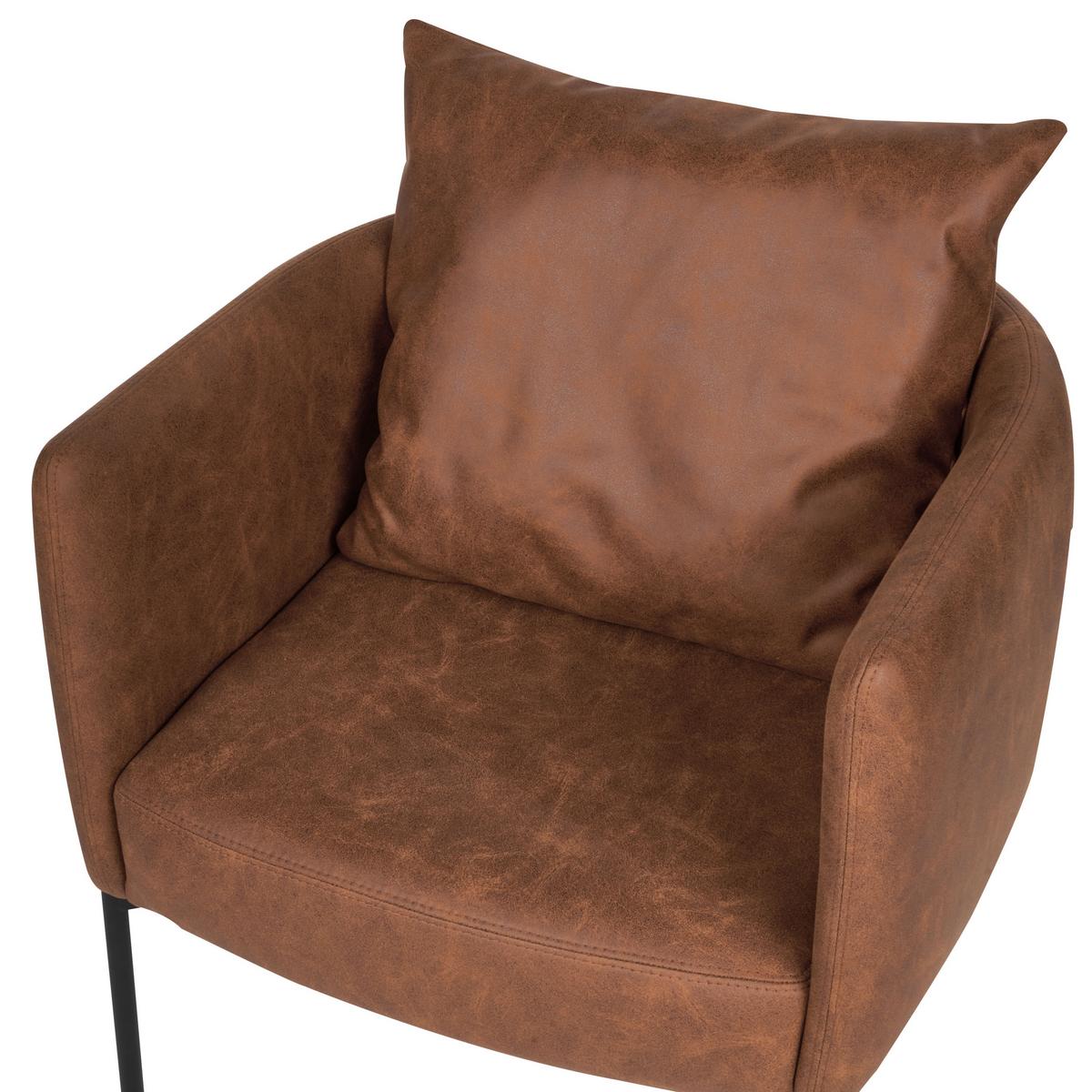 SESSEL Kunstleder Braun Malmos - Braun, Kunststoff (62/68/62cm) - Beliani