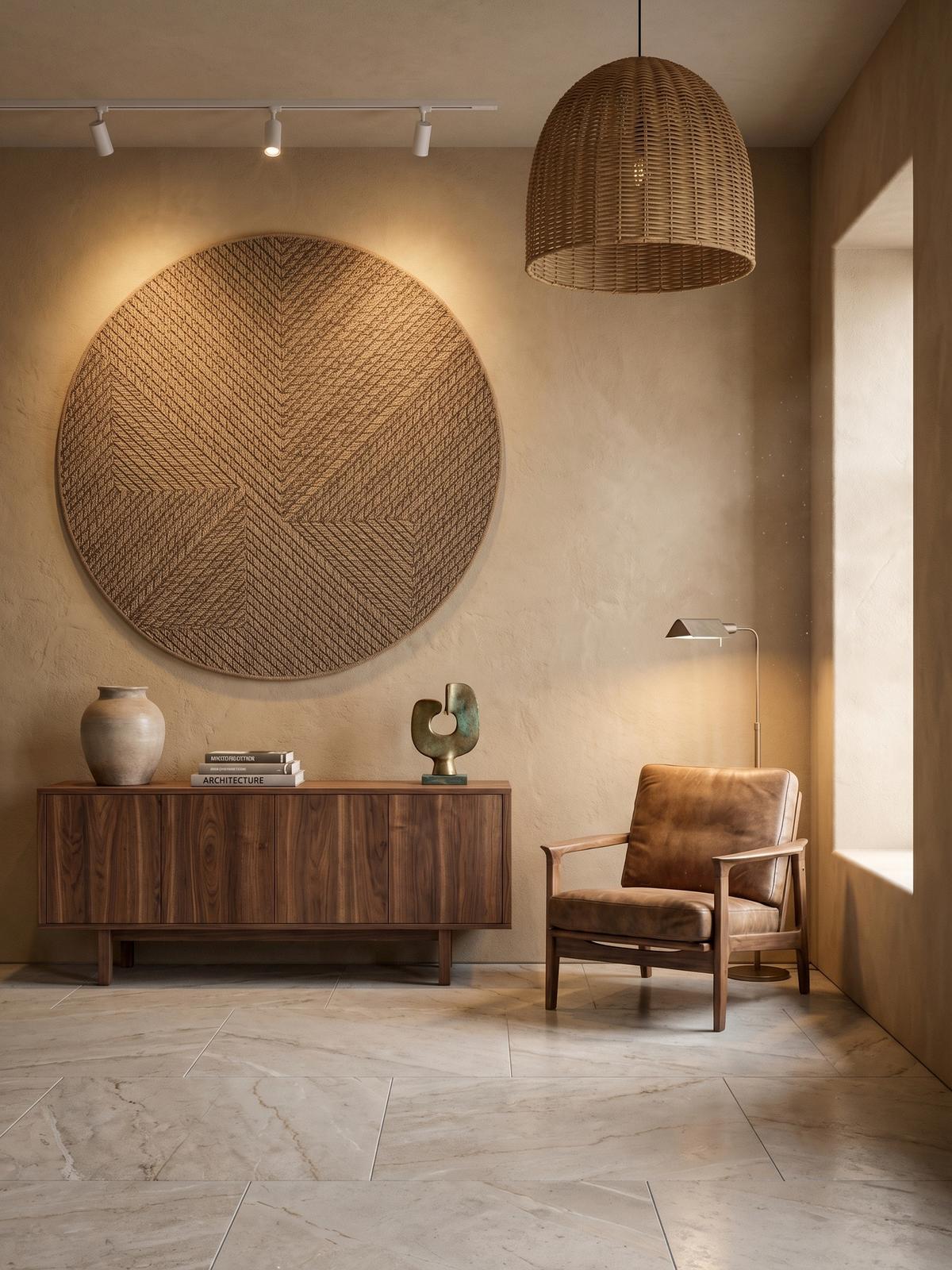 TEPPICH Outdoor ARLBERG in Beige, in Jute-Optik, aus Polypropylen, Ø 80 cm - Beige, Textil (80/80cm) - KADIMA DESIGN