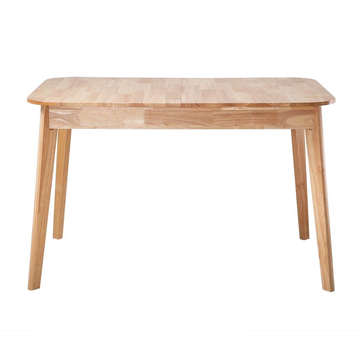 ESSTISCH Ausziehbarer 120-160 cm aus Gummibaumholz 80/75/120-160 cm - Nussbaumfarben, Holz (65/80/75cm) - Calicosy